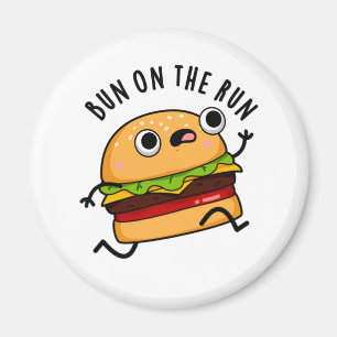 Aimant Bun Sur La Course Funny Burger Pun