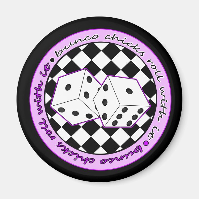 Aimant Bunco Chicks Roll with It - Violet (Devant)