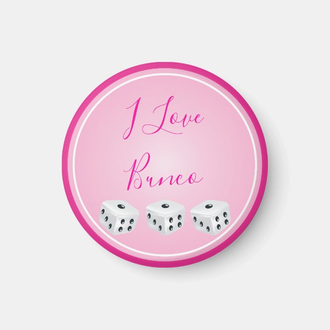 Aimant Bunco Player Dice Pink Love (Devant)