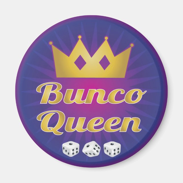 Aimant Bunco Queen Crown et Dice (Devant)