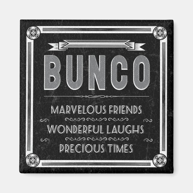 Aimant Bunco Typographie Vintage (Devant)