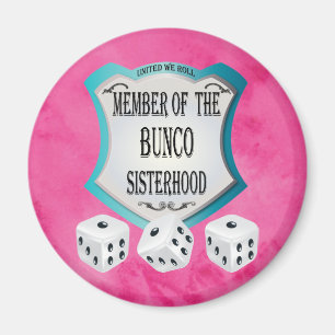 Aimant Bunco vont rose - uni nous roulons les matrices