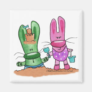Aimant Bunnies Plage-Été Amusement