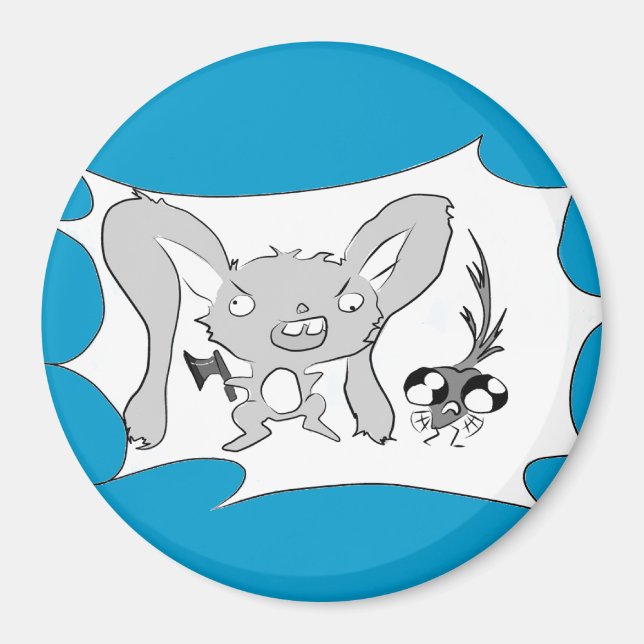 Aimant Bunny a besoin d'aimant pour manger (Devant)