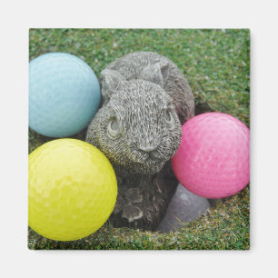 Aimant Bunny avec balles de golf colorées