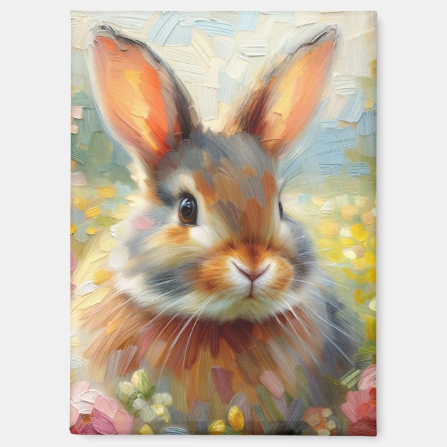 Aimant Bunny in Floral Field  (Recto)