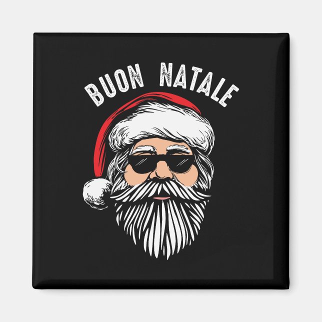 Aimant Buon natale italien santa claus babbo drôle christ (Devant)