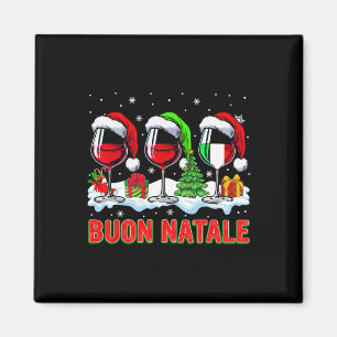 Aimant Buon natale joyeux noël italien trois père Noël wi