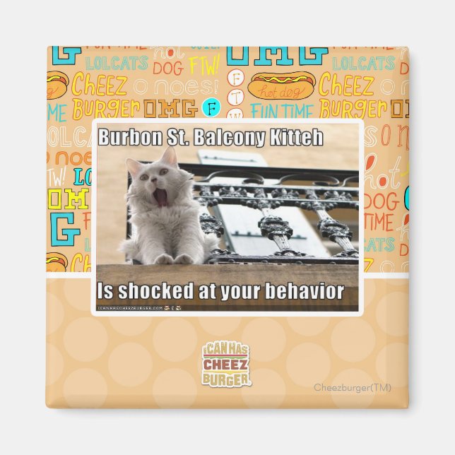 Aimant Burbon St Balcony Kitteh (Devant)