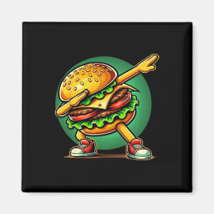 Aimant Burger Dabbing Danser Funny Burger Hamburger Nourr