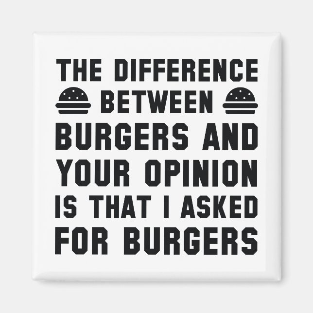 Aimant Burgers Et Votre Opinion (Devant)