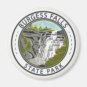 Aimant Burgess Falls State Park Tennessee Badge