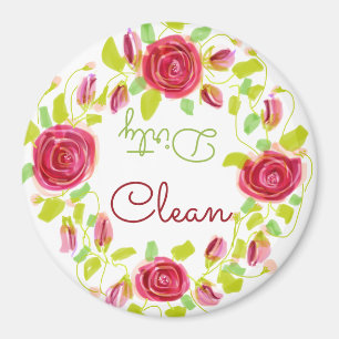 Aimant Burgundy Rose Patterned