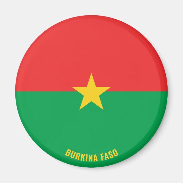 Aimant Burkina Faso Drapeau charmant patriotique (Devant)