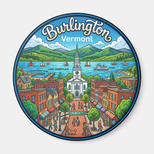 Aimant Burlington USA (Devant)