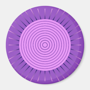 Aimant Burst de soleil géométrique moderne - Violet améth