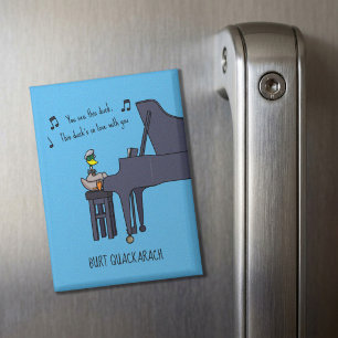 Aimant Burt Quackarach Canard Joueur de Piano Drôle Artwo