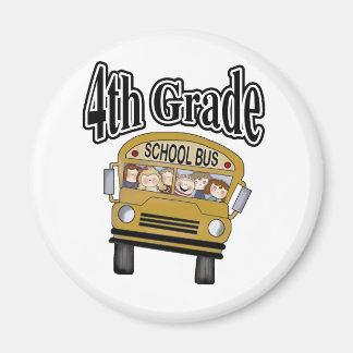 Aimant Bus scolaire avec enfants 4e année