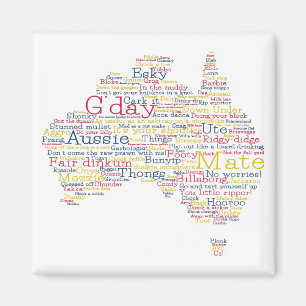 Aimant Busfire Special Edition Aussie Slang Map