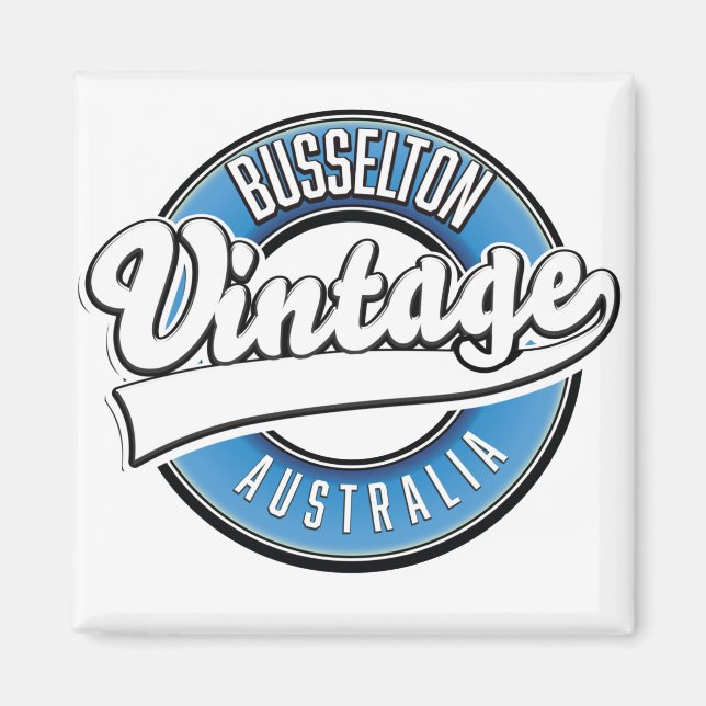 Aimant Busselton australie logo vintage (Devant)
