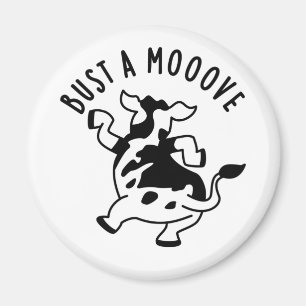 Aimant Bust A Moooh Funny Cow Pun