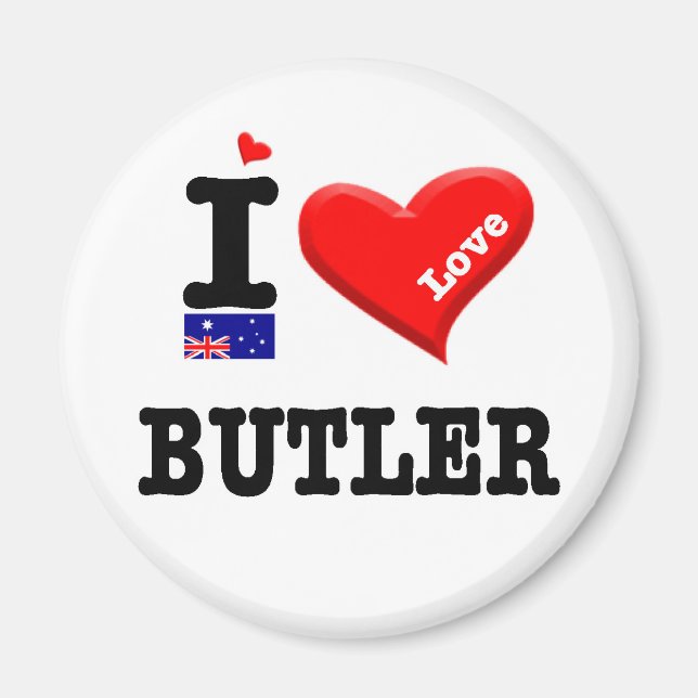 Aimant BUTLER - I Love (Devant)