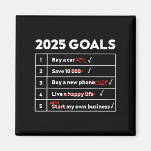 Aimant Buts amusants 2025 Nouvel An Hilaire Humour de sar