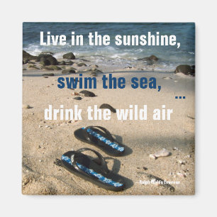 Aimant Buts de vie de soleil et de mer