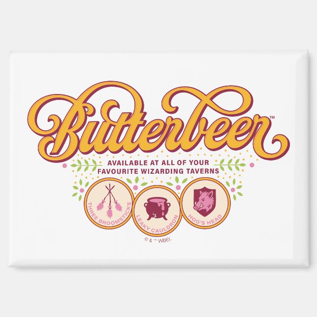 Aimant BUTTERBEER™ Disponible dans les tavernes wizarding (Recto)