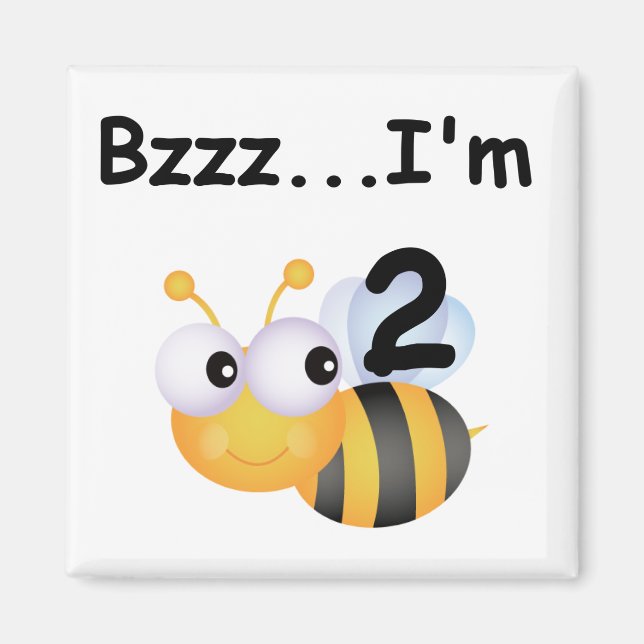 Aimant Buzz Bumblebee 2e Anniversaire T-shirts et cadeaux (Devant)