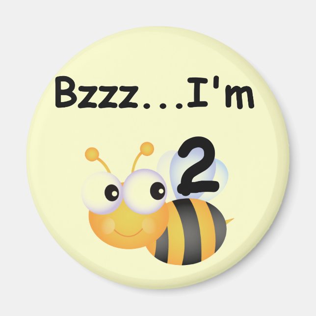 Aimant Buzz Bumblebee 2e Anniversaire T-shirts et cadeaux (Devant)