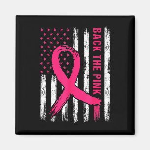 Aimant Byck Le Drapeau Rose Américain Soutien Le Cancer D