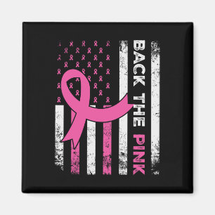 Aimant Byck Pink Ribbon American Flag Cancer du sein A