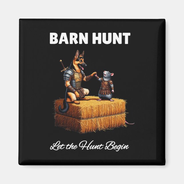 Aimant Byrn Hunt Lover - Joli Rat Guerrier Et Germain (Devant)
