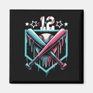 Aimant Bysebyll Drip 12e Anniversaire Garçons Numéro 12 J