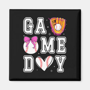 Aimant Bysebyll Sœur Coquette Bow Game Day Bysebyll Maman