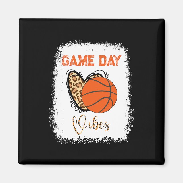 Aimant Bysketbyll Bleached Game Day Vibes Bysketbyll Mama (Devant)