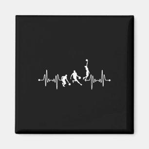 Aimant Bysketbyll Player Coach Team Bbyll Ekg Heartbeat