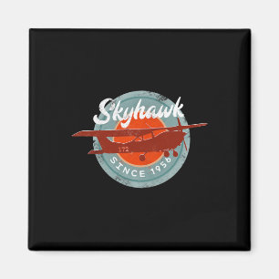 Aimant C172 Skyhawk Avion Vintage Rétro Pilote en Vol G