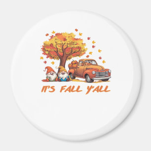 Aimant C’est automne Y’all Citrouille Gnome Autumn Tree C