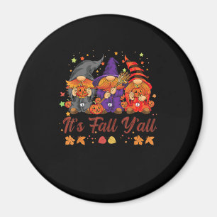 Aimant C’est automne Y’all Halloween Gnomes Citrouille au