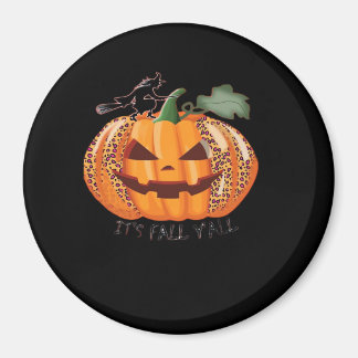 Aimant C’est automne Y’all Leopard Citrouille Happy Hallo