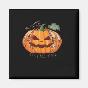 Aimant C’est automne Y’all Leopard Citrouille Happy Hallo