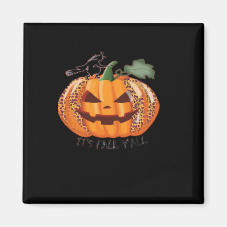 Aimant C’est automne Y’all Leopard Citrouille Happy Hallo