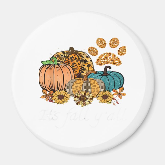Aimant C’est l’automne Y’all Citrouille Minimal Clean (Devant)