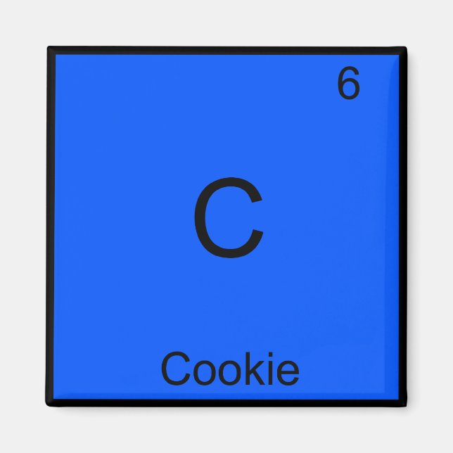Aimant C - Symbole d'élément de chimie de cookie drôle (Devant)