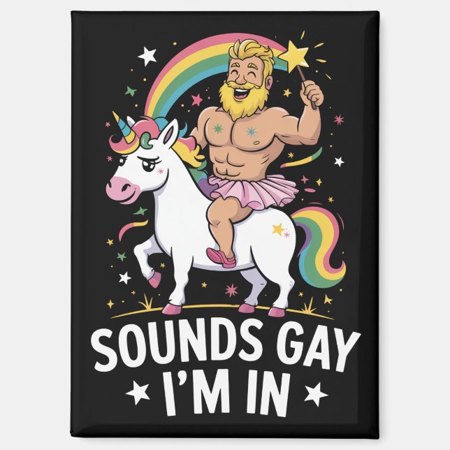 Aimant Ça a l'air gay j'entre  (Recto)