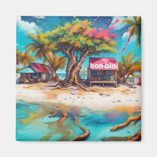 Aimant cabane de plage de Bonaire