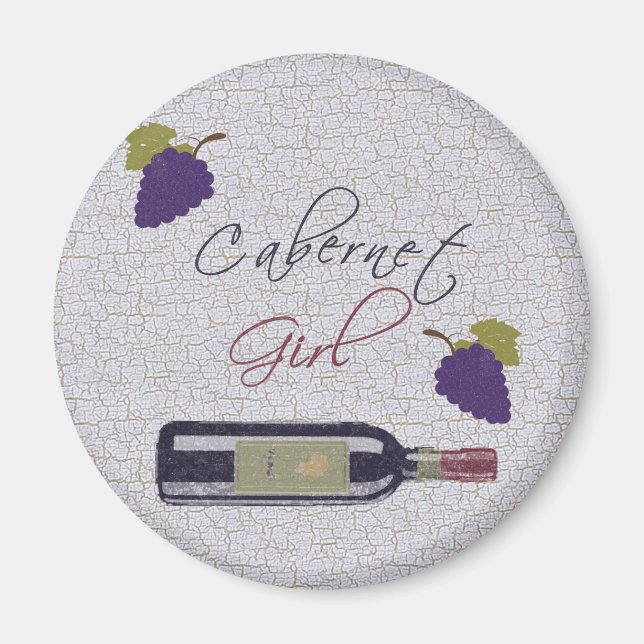 Aimant Cabernet Sauvignon Girl Vintage (Devant)