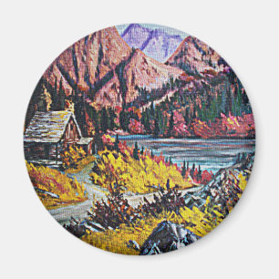 Aimant Cabin by the Lake Oil Painting